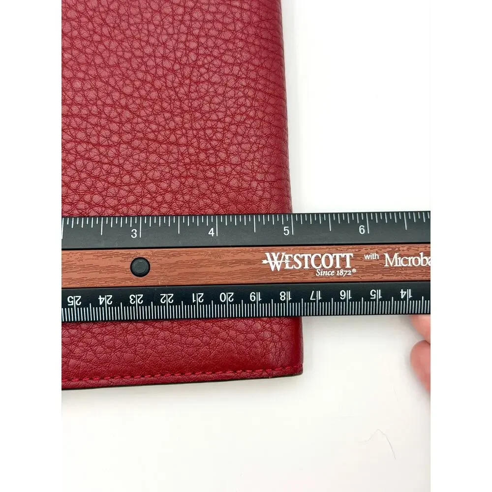Marc by Marc Jacobs Colorblock Travel Wallet Red Burgundy Leather